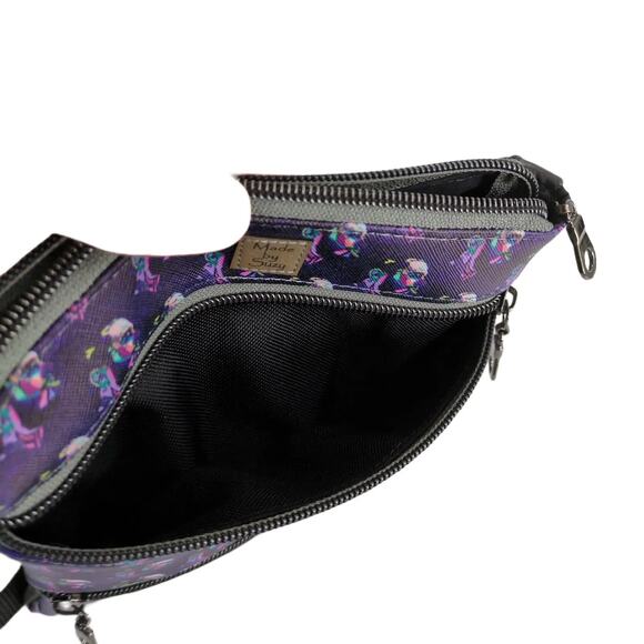 NWOT Post Malone Print Custom Handmade By Suzy Crossbody Bag Adjustable Straps - Picture 9 of 12